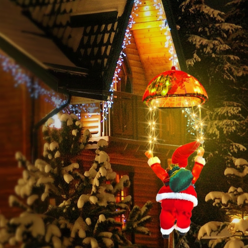 Lumière Père Noël avec Parachute de Noël