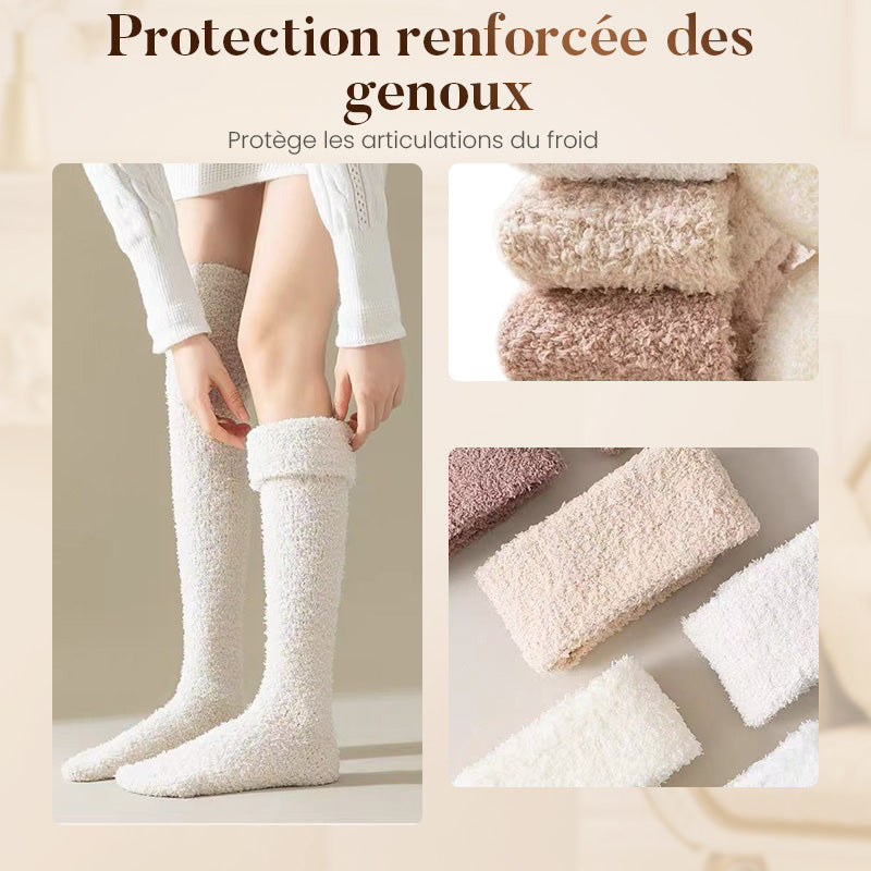 Chaussettes hautes au-dessus du genou, thermiques et confortables