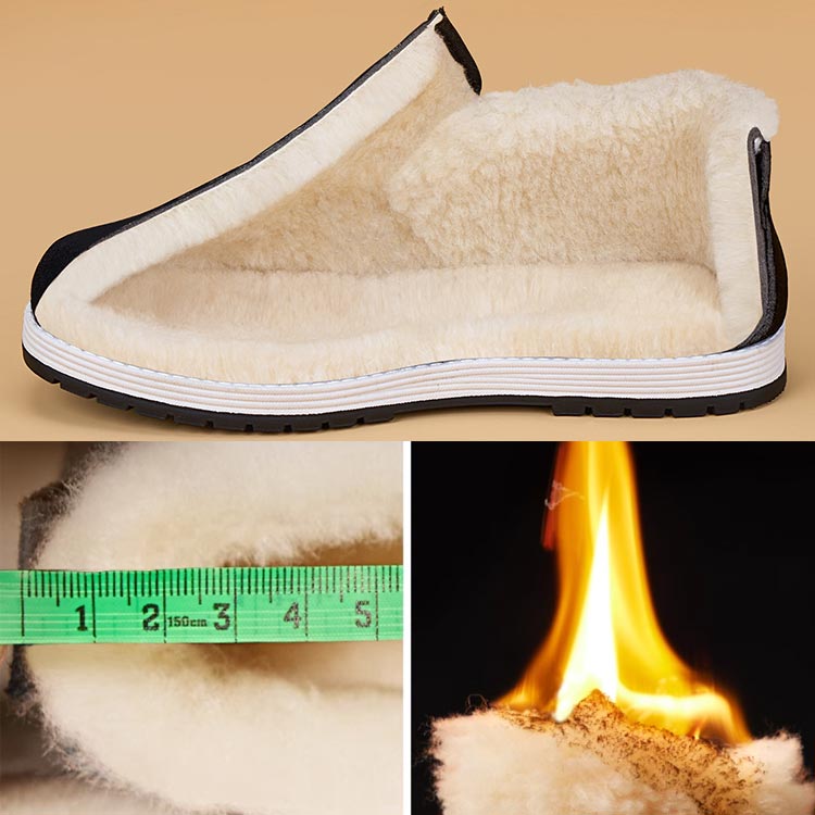 🔥Chaussures en coton antidérapantes super chaudes doublées de fausse fourrure pour hommes 【ACHETEZ-EN 2 ET OBTENEZ LA LIVRAISON GRATUITE】🔥🔥