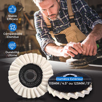 ⚡50 % DE RÉDUCTION !!✨ Disque de polissage en laine pour meuleuse d'angle – Finition miroir brillante ! Durable et polyvalent ! 🔧