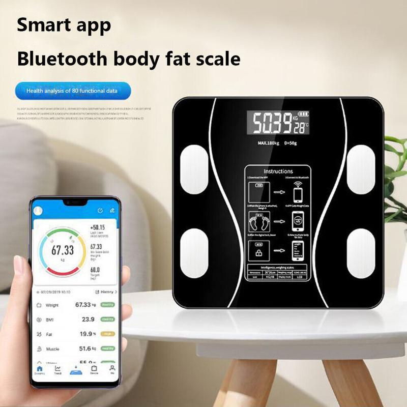 🥳50 % DE RÉDUCTION ! 💞👵 Pèse-personne intelligent avec analyseur de graisse corporelle – Connaissez vos chiffres, suivez votre santé ! Mesure facilement votre poids et votre graisse corporelle. Grand écran, mise en marche automatique 🩺📊
