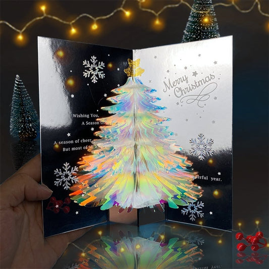 Carte Pop-Up 3D Sapin de Noël