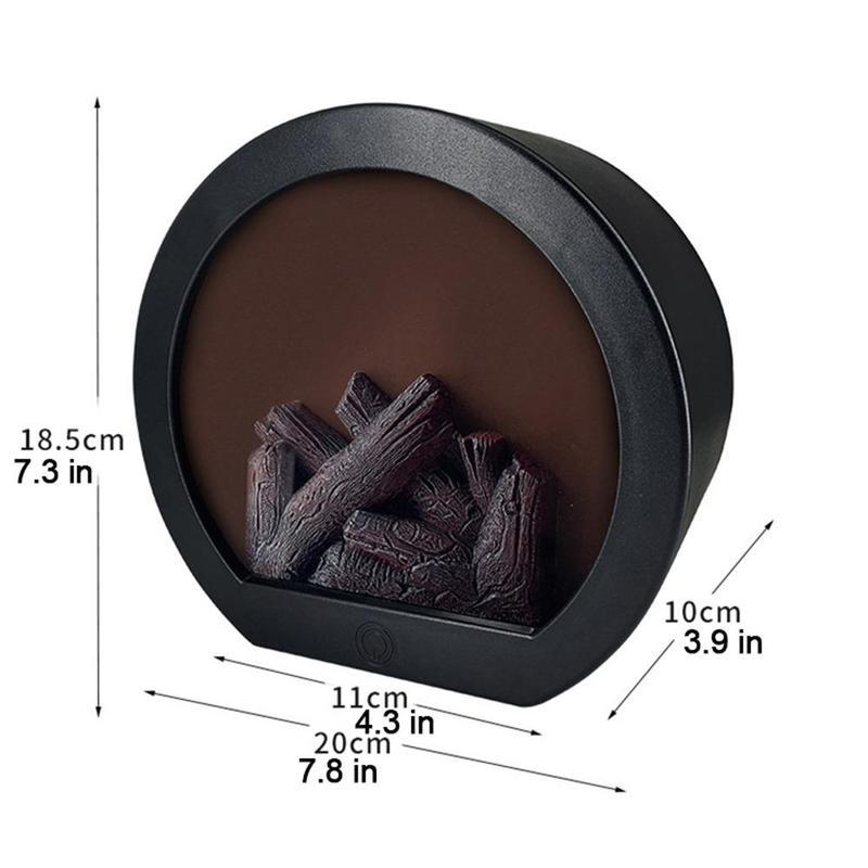 Lanterne décorative sans flamme à LED pour cheminée