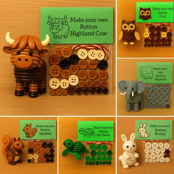 ⏰ Promotion du dernier jour : 50% OFF ✨ Décorations animales à boutons à faire soi-même