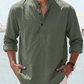 🔥50% de réduction🔥Chemise à manches longues pour hommes, en coton et lin