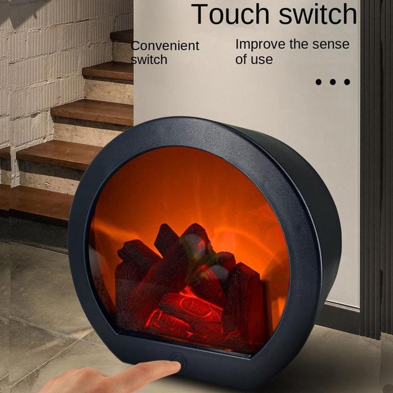 Lanterne décorative sans flamme à LED pour cheminée