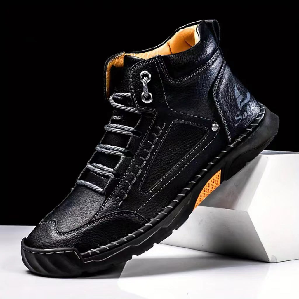 💥Chot Vente💥sylish cousue à la main Flat Sole Boots Men's 💥ultimate Comfort💥