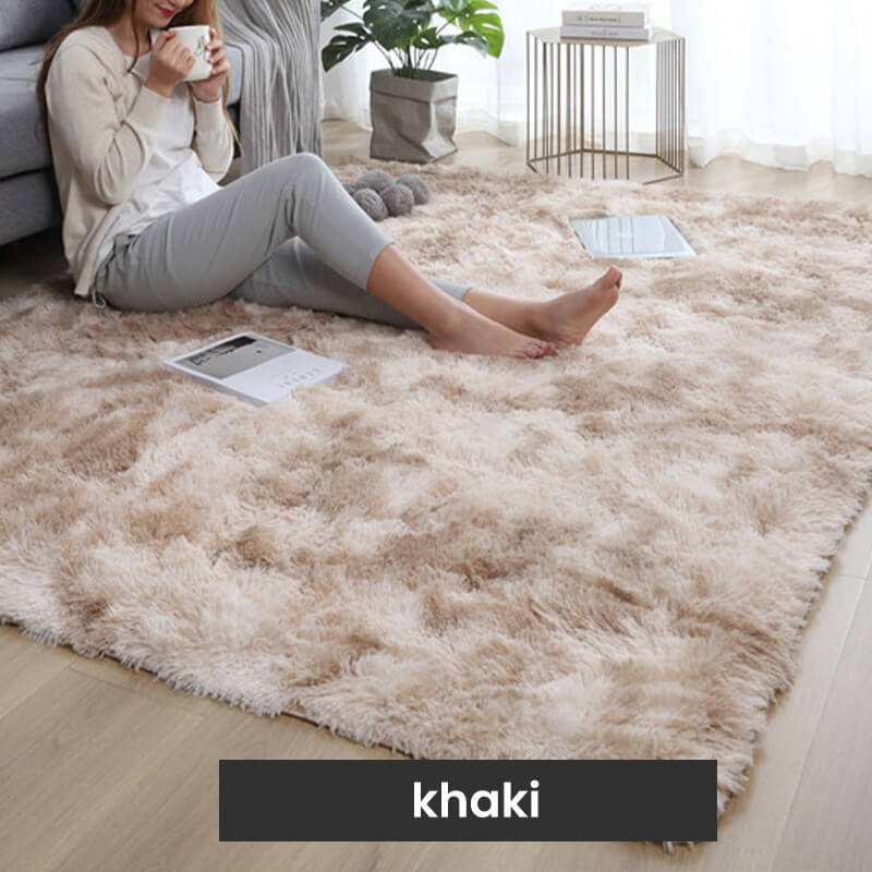 Tapis de sol en peluche à dégradé