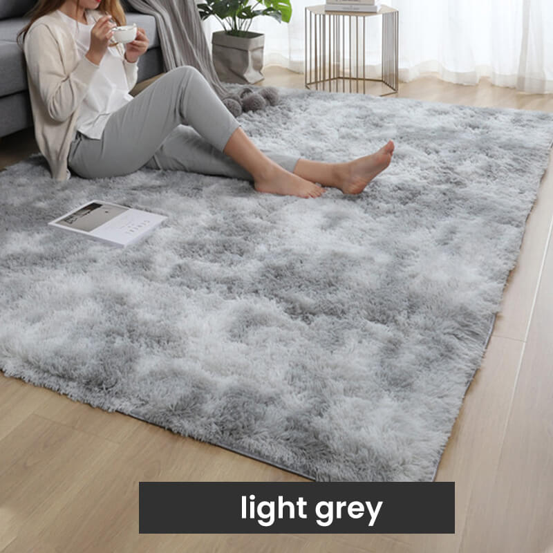 Tapis de sol en peluche à dégradé
