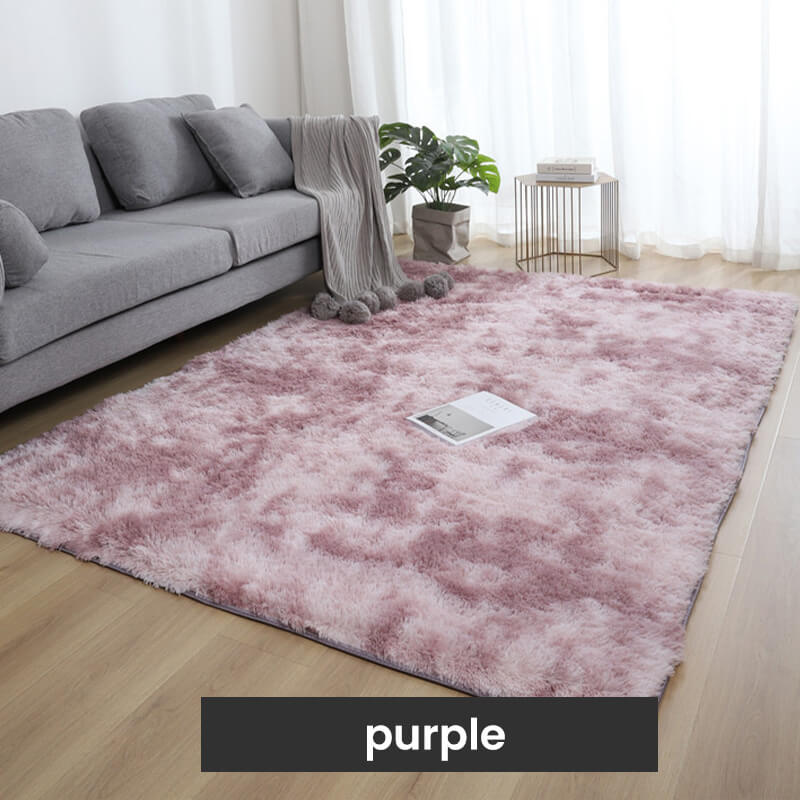 Tapis de sol en peluche à dégradé