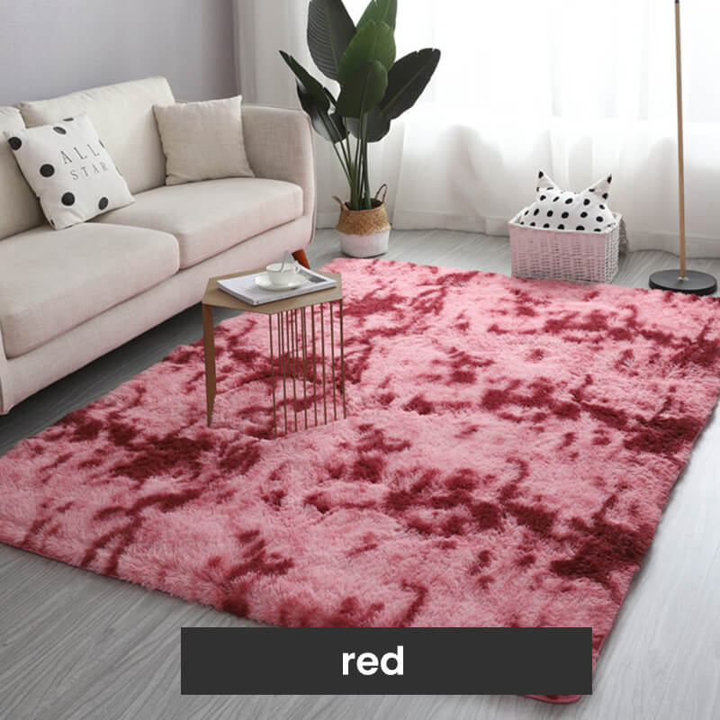 Tapis de sol en peluche à dégradé