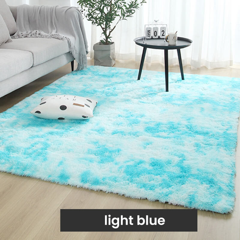 Tapis de sol en peluche à dégradé