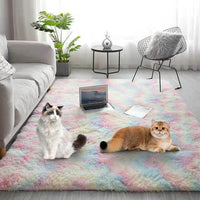 Tapis de sol en peluche à dégradé