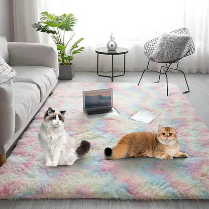 Tapis de sol en peluche à dégradé