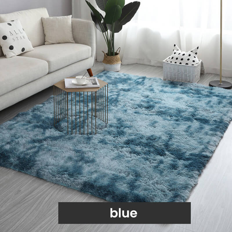 Tapis de sol en peluche à dégradé