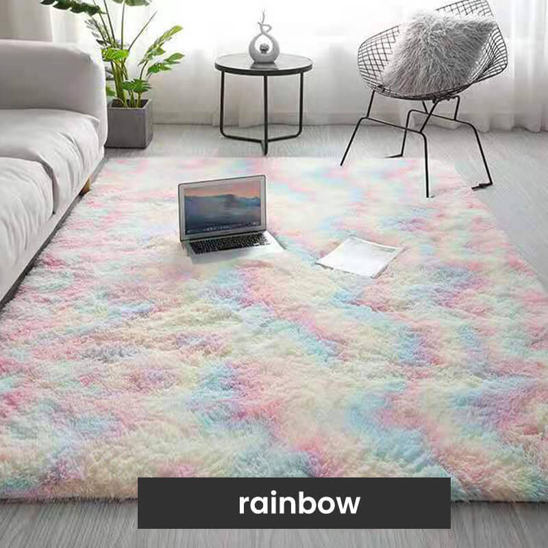 Tapis de sol en peluche à dégradé