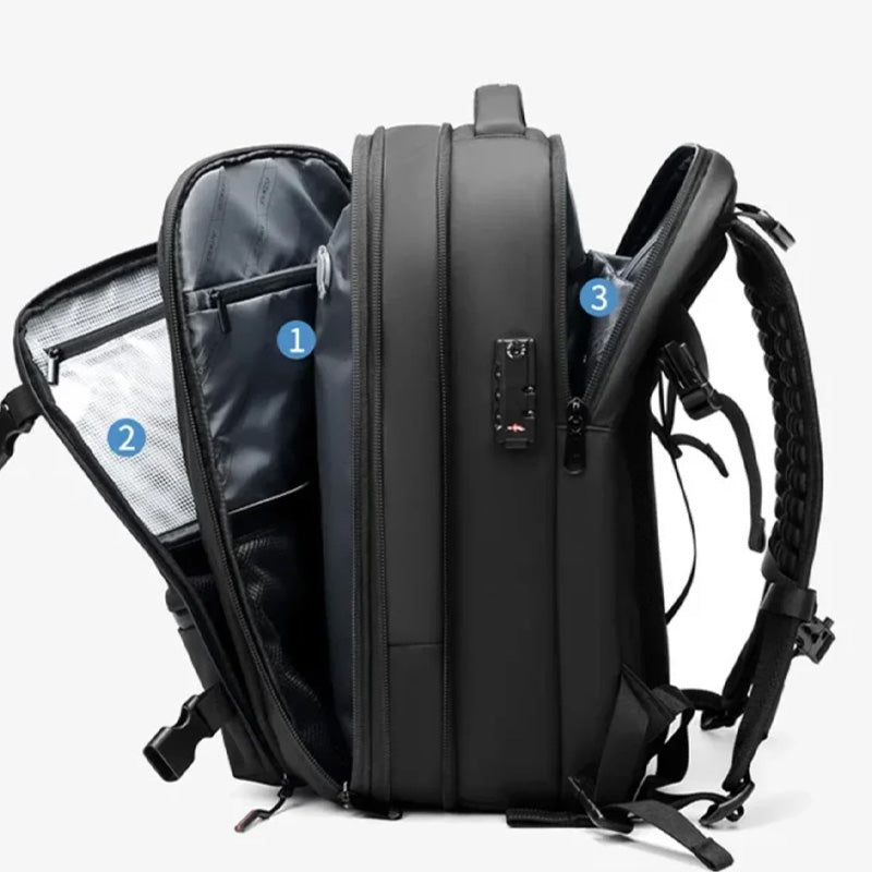Sac à dos de voyage extensible à compression sous vide de 60 litres (Délai d'expédition : 3 à 4 jours)