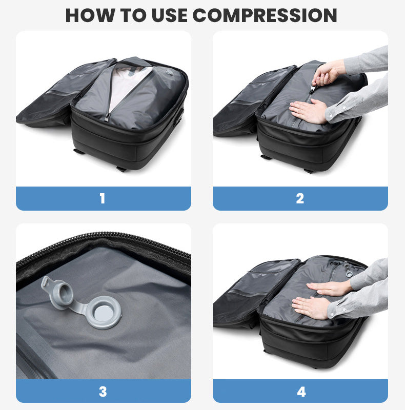 Sac à dos de voyage extensible à compression sous vide de 60 litres (Délai d'expédition : 3 à 4 jours)