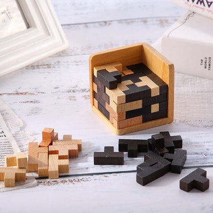 🔥 50 % de réduction ! 👶 Puzzle en bois en forme de T – Jeu de réflexion éducatif pour enfants & adultes, 54 pièces, développement cognitif 🧠✨