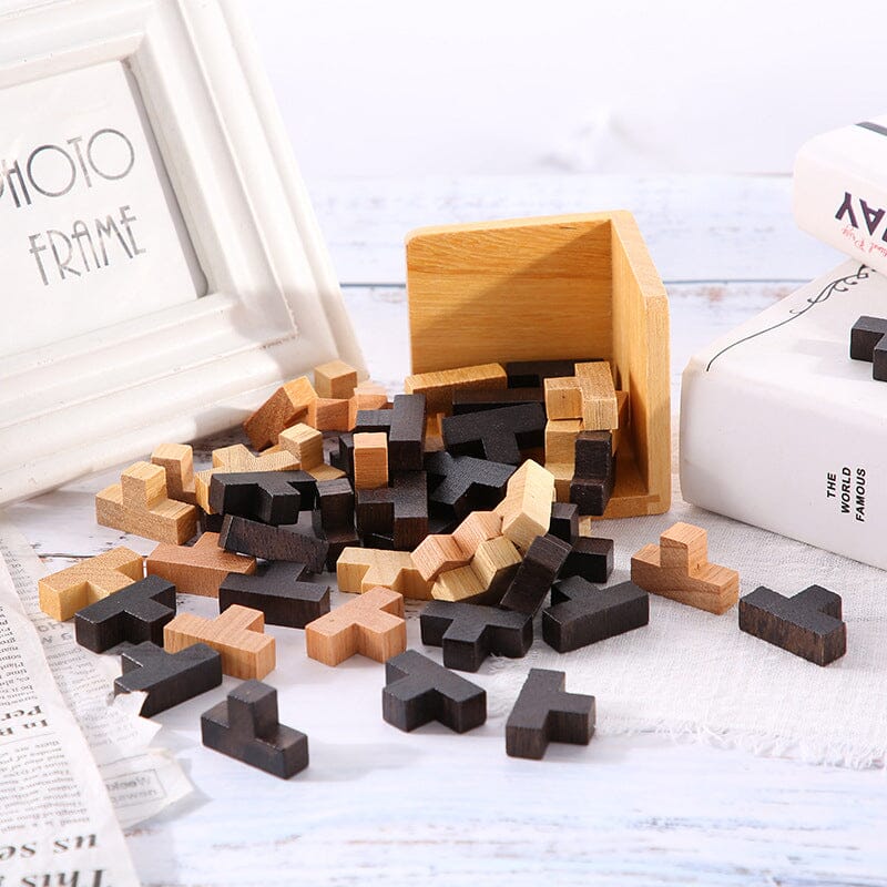 🔥 50 % de réduction ! 👶 Puzzle en bois en forme de T – Jeu de réflexion éducatif pour enfants & adultes, 54 pièces, développement cognitif 🧠✨