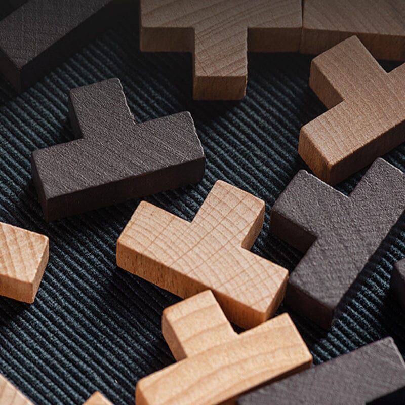 🔥 50 % de réduction ! 👶 Puzzle en bois en forme de T – Jeu de réflexion éducatif pour enfants & adultes, 54 pièces, développement cognitif 🧠✨