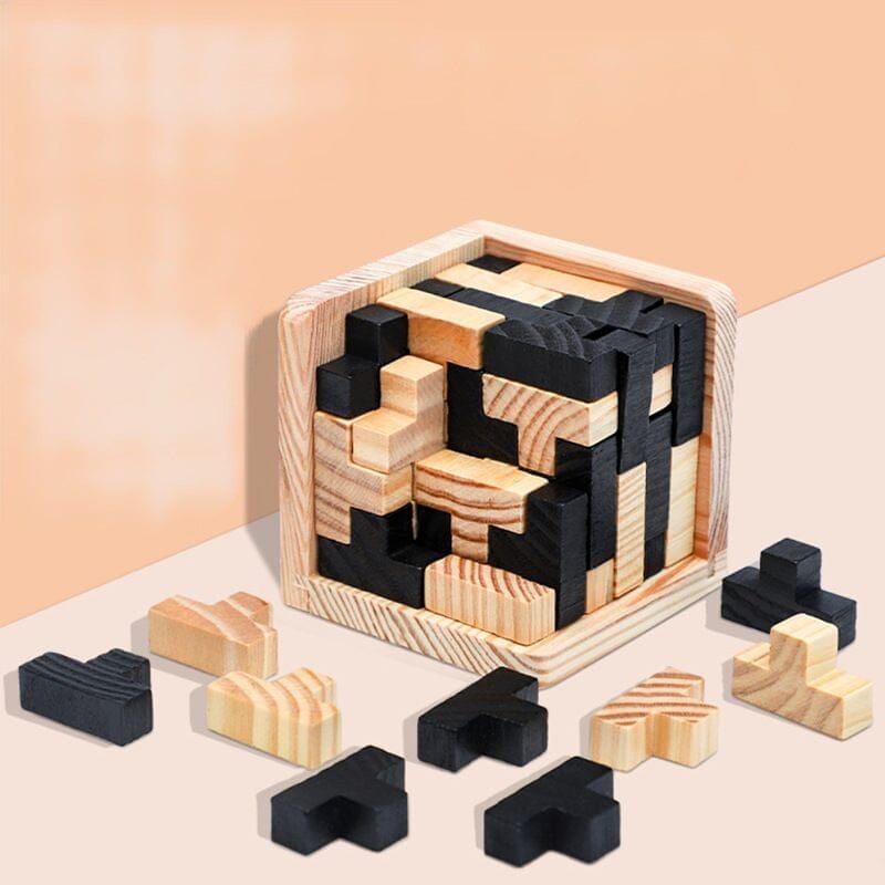 🔥 50 % de réduction ! 👶 Puzzle en bois en forme de T – Jeu de réflexion éducatif pour enfants & adultes, 54 pièces, développement cognitif 🧠✨