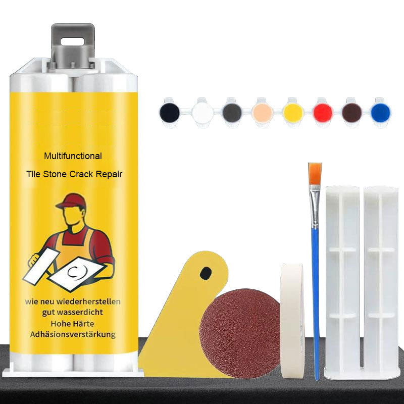 🧱 ACHETEZ 2 - RECEVEZ 1 GRATUIT ! ✨ Kit de Réparation Multifonctionnel pour Fissures (Carreaux/Pierre) - Coloration Précise et Résistance à l'Eau 🛠️💧