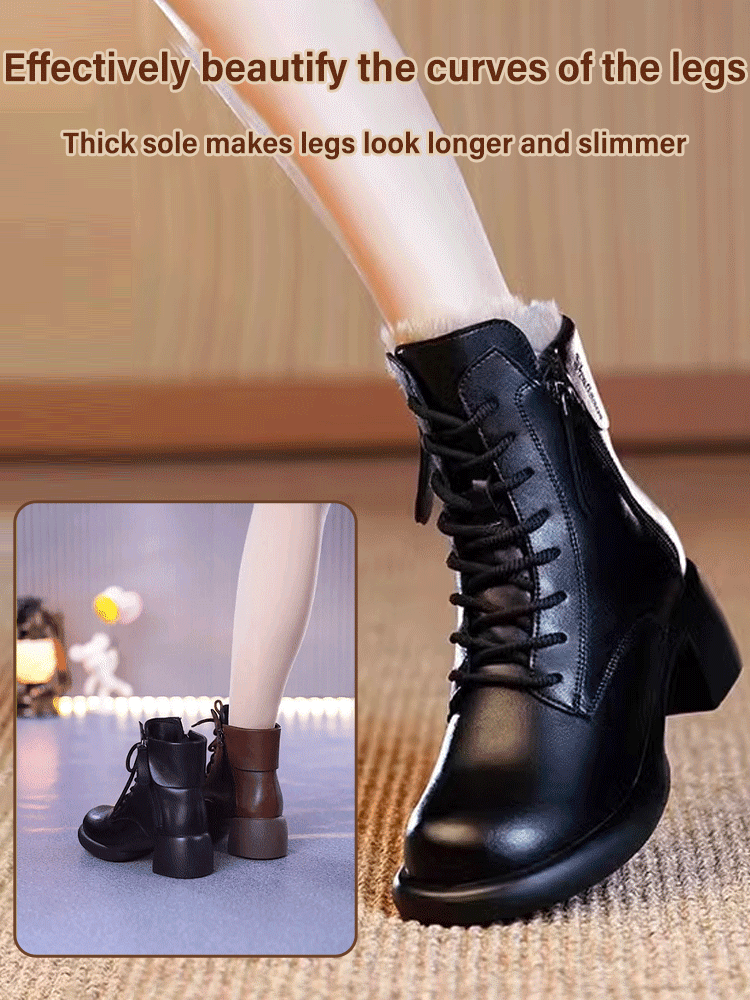 Bottes Fourrées Femme - Mi-mollet - Doublure Chaude - Fermeture éclair Latérale - Style Hiver Européen - Confort Et Chaleur - 3
