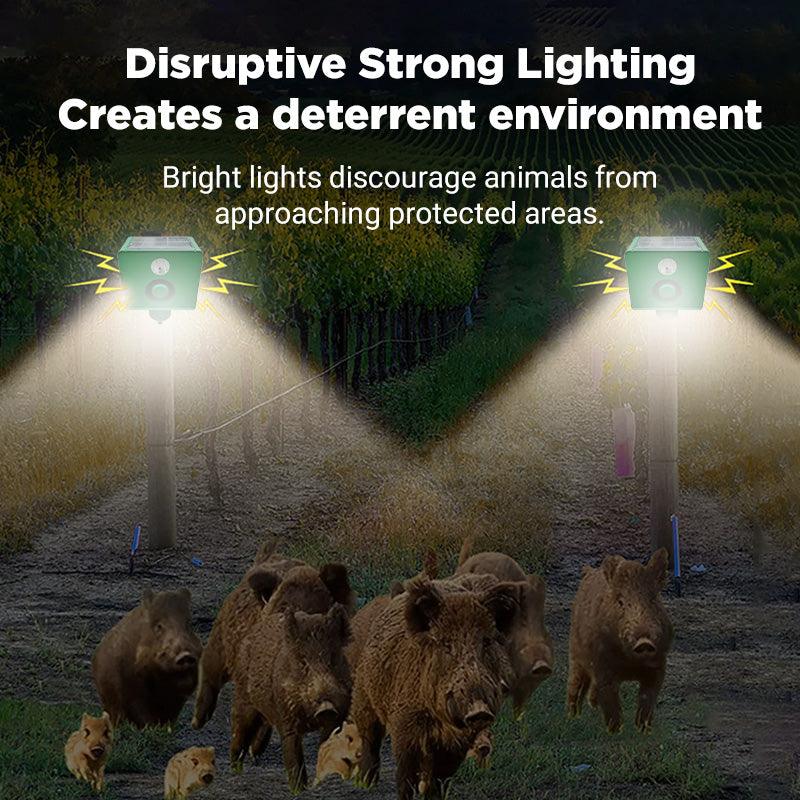 💥📣📣Lampe d'avertissement solaire anti - bête avec volume élevé