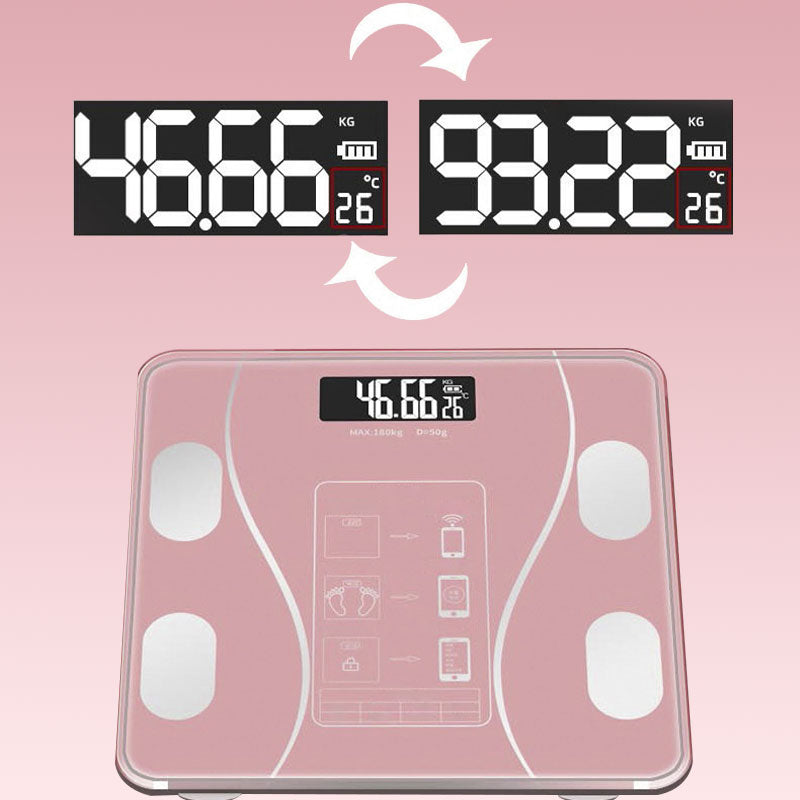🥳50 % DE RÉDUCTION ! 💞👵 Pèse-personne intelligent avec analyseur de graisse corporelle – Connaissez vos chiffres, suivez votre santé ! Mesure facilement votre poids et votre graisse corporelle. Grand écran, mise en marche automatique 🩺📊