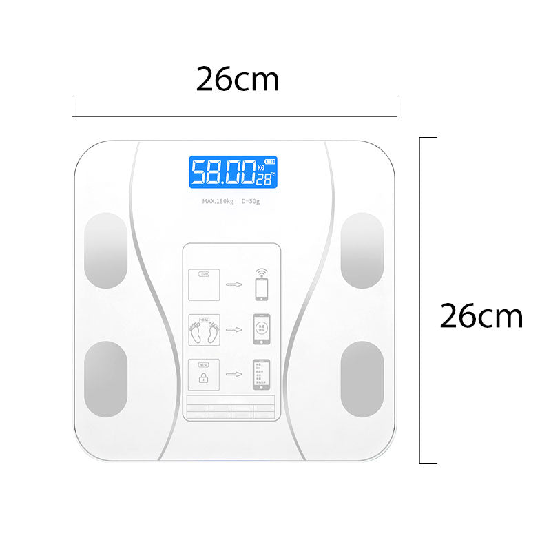 🥳50 % DE RÉDUCTION ! 💞👵 Pèse-personne intelligent avec analyseur de graisse corporelle – Connaissez vos chiffres, suivez votre santé ! Mesure facilement votre poids et votre graisse corporelle. Grand écran, mise en marche automatique 🩺📊