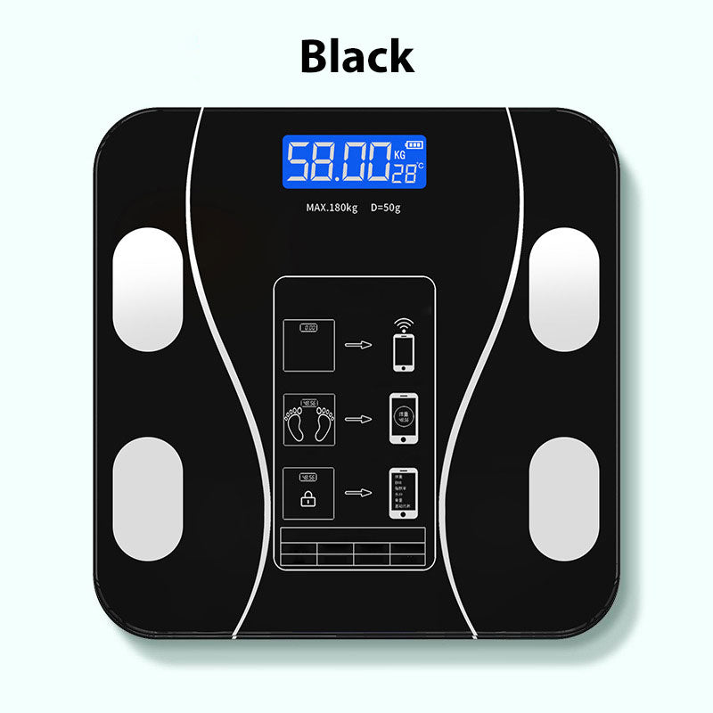 🥳50 % DE RÉDUCTION ! 💞👵 Pèse-personne intelligent avec analyseur de graisse corporelle – Connaissez vos chiffres, suivez votre santé ! Mesure facilement votre poids et votre graisse corporelle. Grand écran, mise en marche automatique 🩺📊