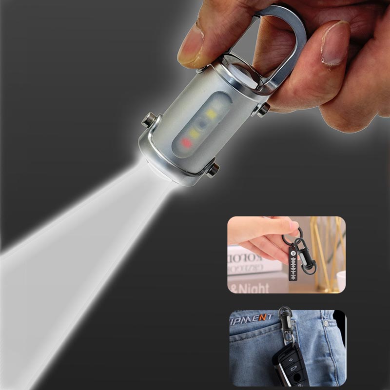 Mini lampe de poche porte-clés 1200 lm, étanche et ultra-lumineuse