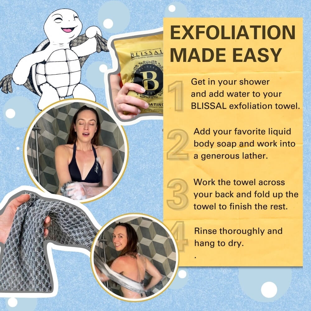🔥Un acheté, un offert.🧼Serviette de douche exfoliante antibactérienne🚿