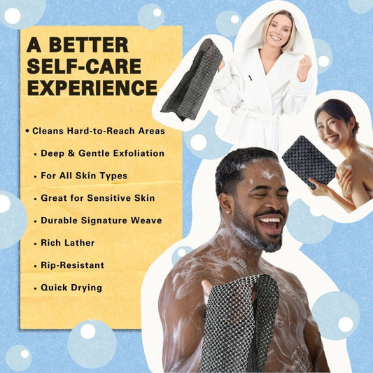 🔥Un acheté, un offert.🧼Serviette de douche exfoliante antibactérienne🚿