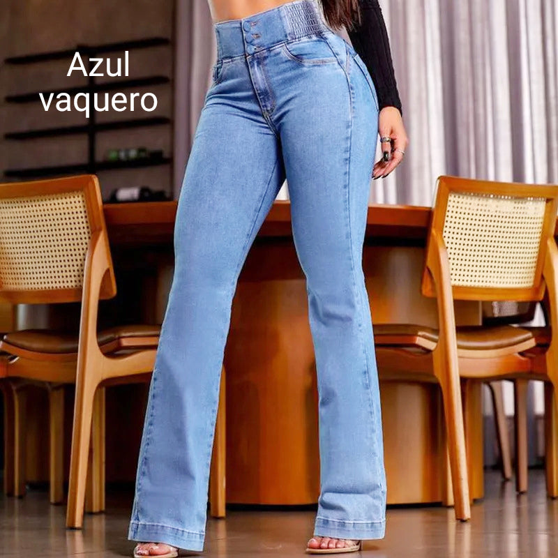 👖 Pantalon évasé taille haute extensible - Le best-seller confort ! 🔥