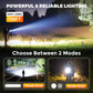 🔥Hot Sale 50% OFF🔦Multifunksjonell oppladbar lommelykt med sterkt lys med elektrisk ild⚡