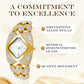 Retro Quartz Watch with Sparkling Rhinestones