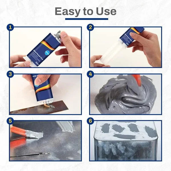 🔥 Achetez 3 Obtenez 2 Gratuit ! ✨ Colle Réparation Métal Puissante - Sans Soudure, Tenue -40°C à 200°C, Durcissement Rapide 🛠️⚡