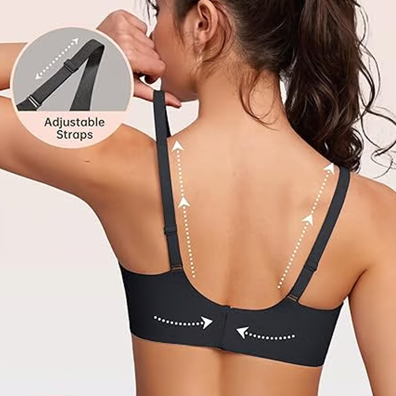 🍃 Vente chaude d'été 50% de réduction ⏰ Deep V Plunge Push-up sans fil sans couture Jelly Bra