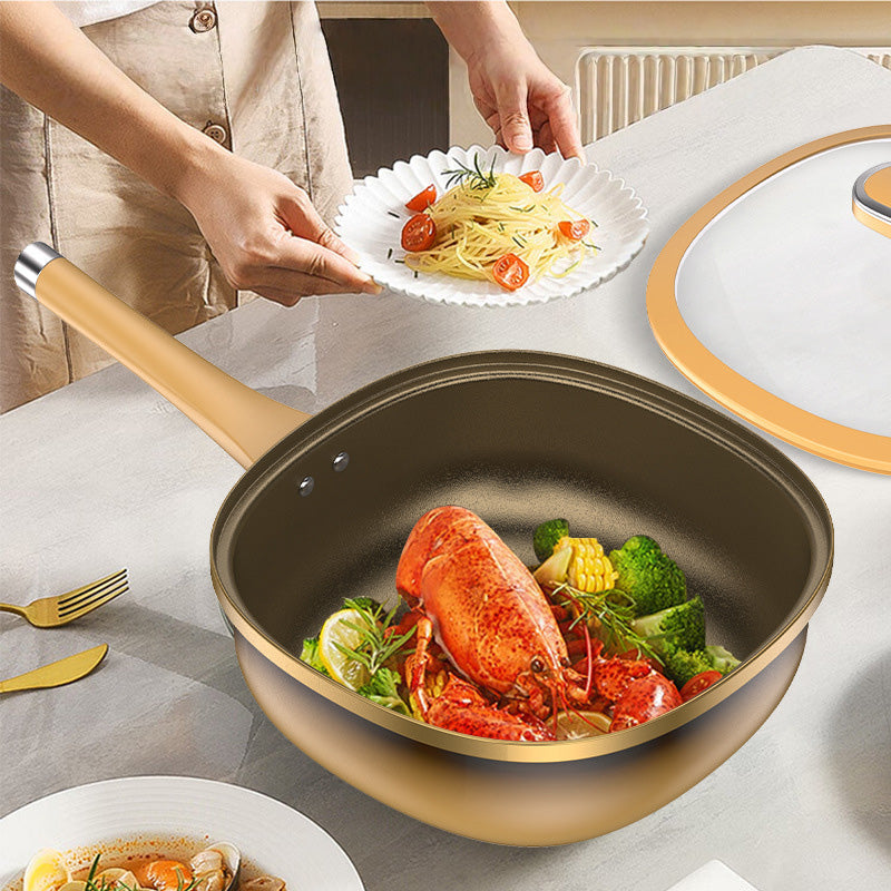🔥 50 % DE RÉDUCTION ! 🍳✨ Pot anti-adhésif en alliage de titane de 12 pouces avec couvercle 🍲💫