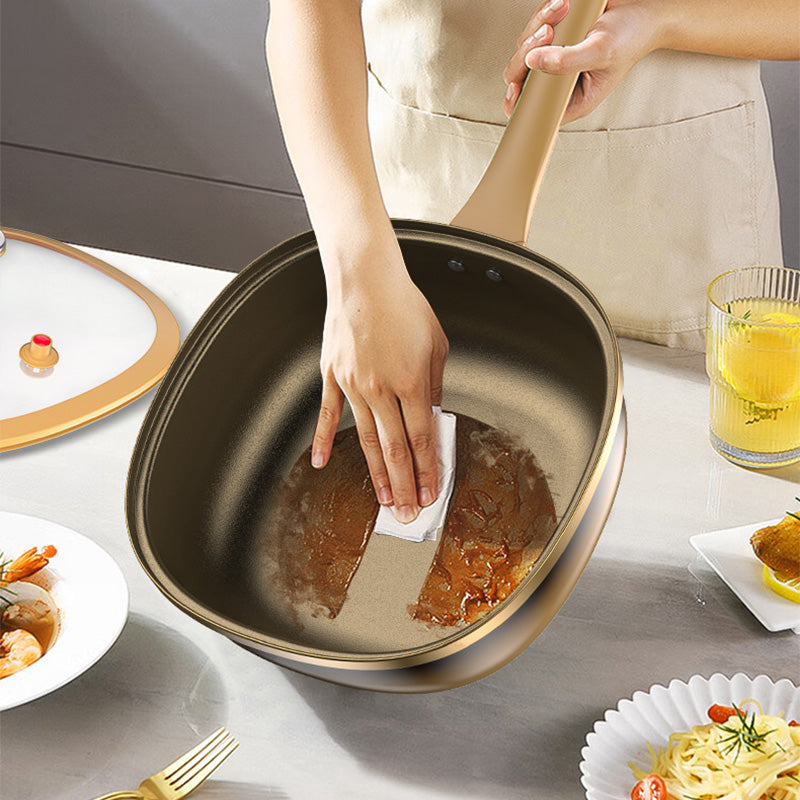 🔥 50 % DE RÉDUCTION ! 🍳✨ Pot anti-adhésif en alliage de titane de 12 pouces avec couvercle 🍲💫