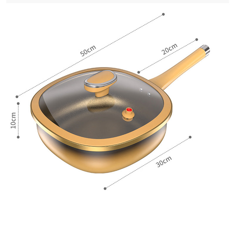 🔥 50 % DE RÉDUCTION ! 🍳✨ Pot anti-adhésif en alliage de titane de 12 pouces avec couvercle 🍲💫