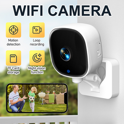 🔥📹 Caméra de surveillance 2K avec vision nocturne couleur et enregistrement continu 24h/24, 7j/7 📱🚨 Alertes intelligentes en temps réel – installation simple, parfaite pour un usage domestique !