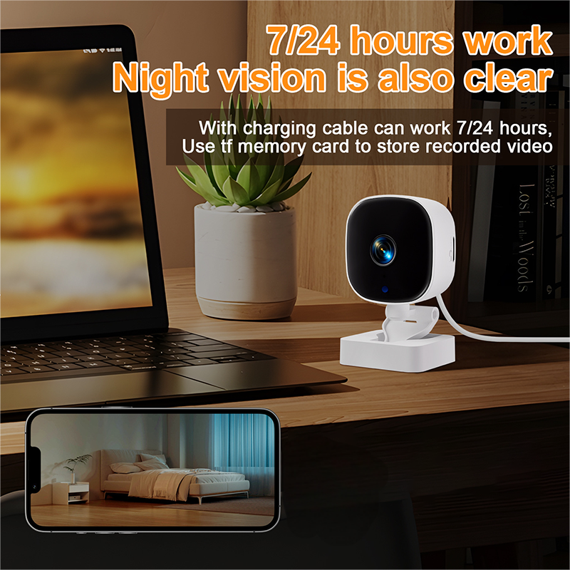 🔥📹 Caméra de surveillance 2K avec vision nocturne couleur et enregistrement continu 24h/24, 7j/7 📱🚨 Alertes intelligentes en temps réel – installation simple, parfaite pour un usage domestique !