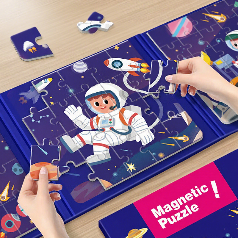🧩 50% DE RÉDUCTION ! 🧠 Puzzles Magnétiques Enfants - Jeu Éducatif avec Formes Géométriques et Créativité, Apprentissage par le Jeu 🎨📦