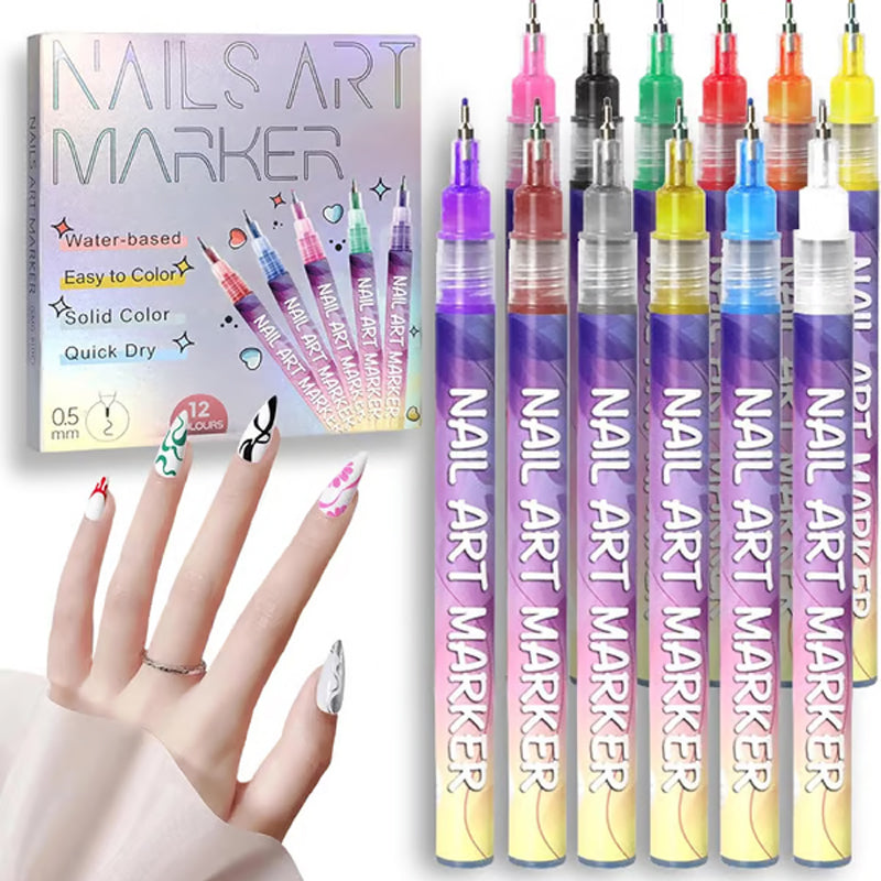 ⏳Spécial à durée limitée⏰Coffret de 12 Stylos pour Nail Art💅