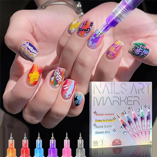 ⏳Spécial à durée limitée⏰Coffret de 12 Stylos pour Nail Art💅