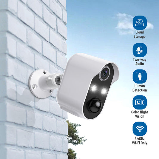 Caméra de Surveillance Extérieure Sans Fil 1080P WiFi