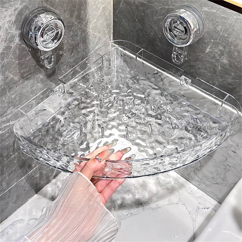 🥰💥Support mural transparent sans perçage : rangement sans perçage, amovible et multifonctionnel pour les triangles et les rectangles